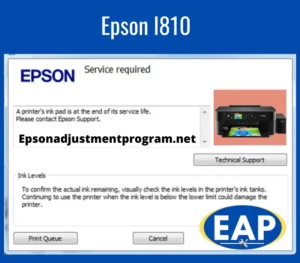 Epson L810 service requires