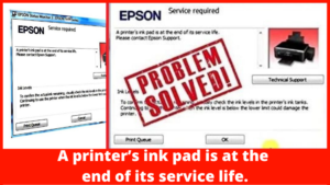 A printer's ink pad is at the end of its service life