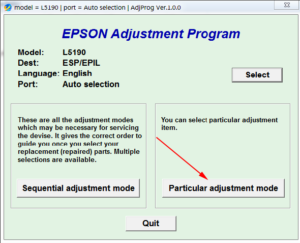 Epson L5190 Resetter download