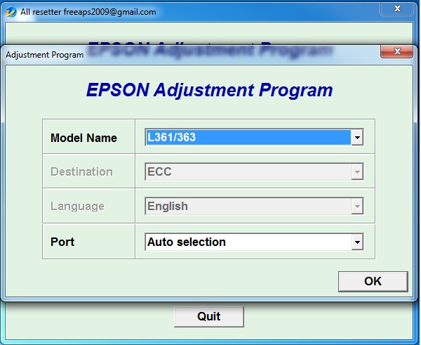 Epson L361 Resetter download