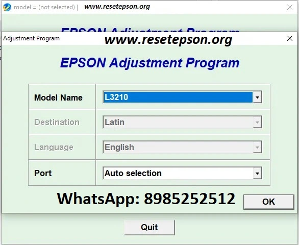 Epson L3210 Resetter Download (L3200 L3216 L3250 L3252 L3260 L5290) Today Offer