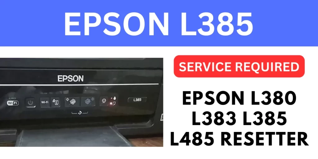 Epson adjustment program L385