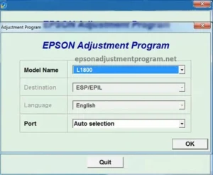 Epson L1800 Adjustment Program
