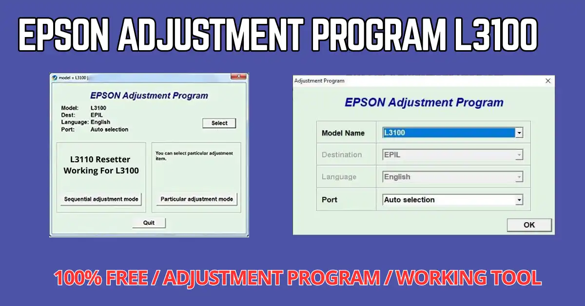Epson L3100 Resetter