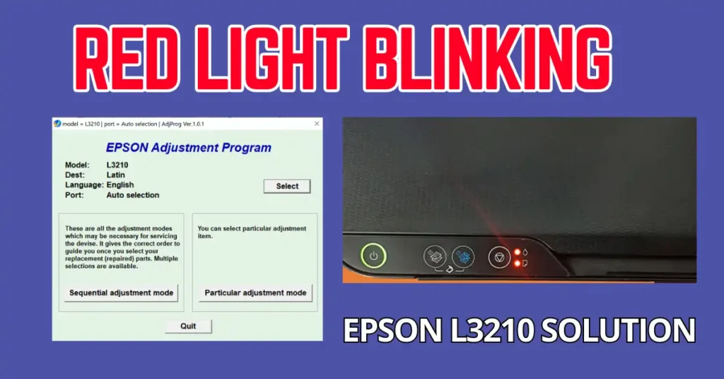 Epson L3210 Red Light Blinking