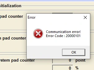21000069 communication error